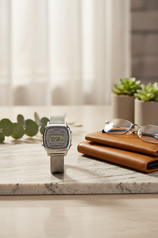Reloj Casio Vintage LA670WEM-7 Plateado