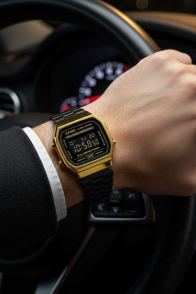 Reloj Casio Vintage A168WEGB-1B Negro