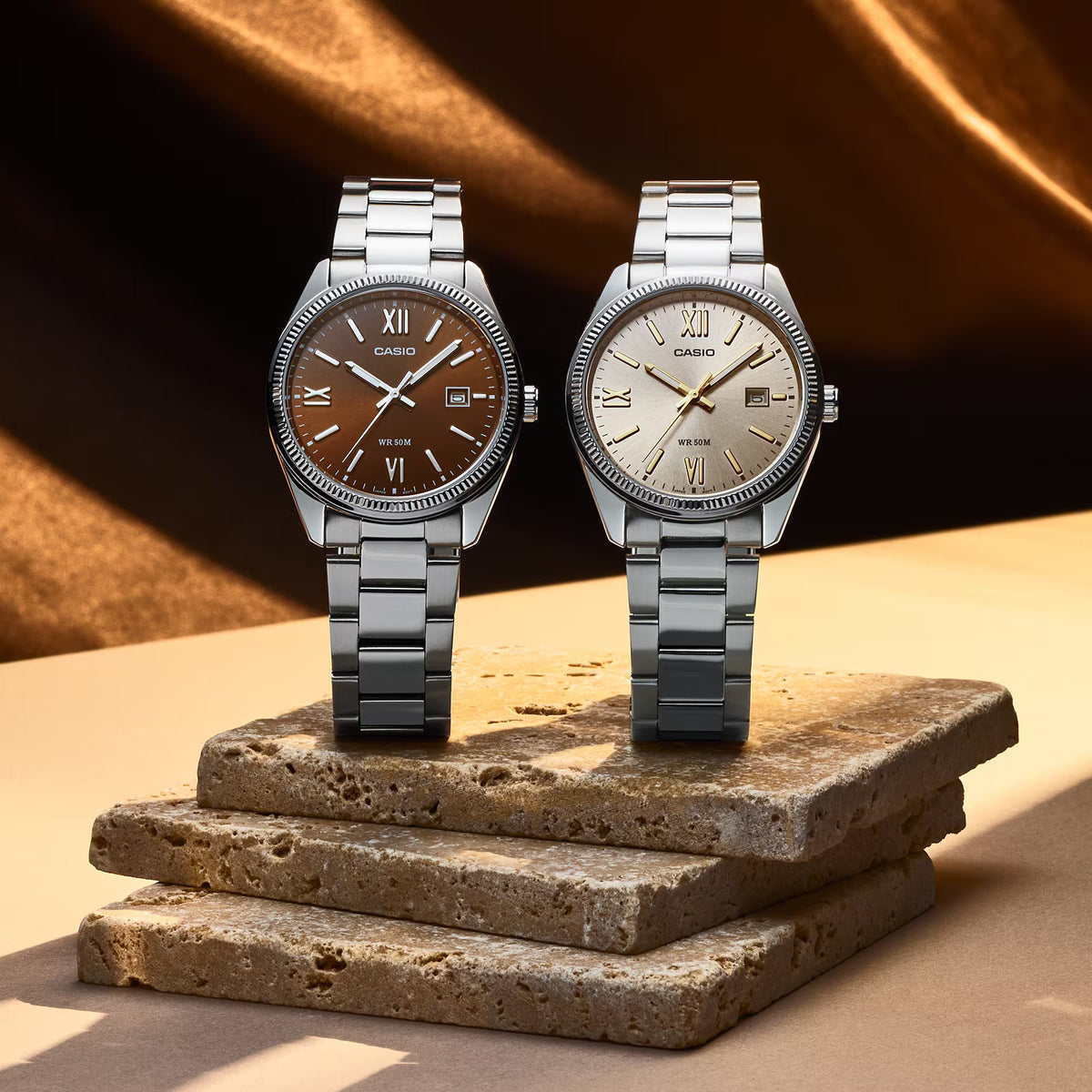 Reloj Casio MTP-1302DD-5AV Café