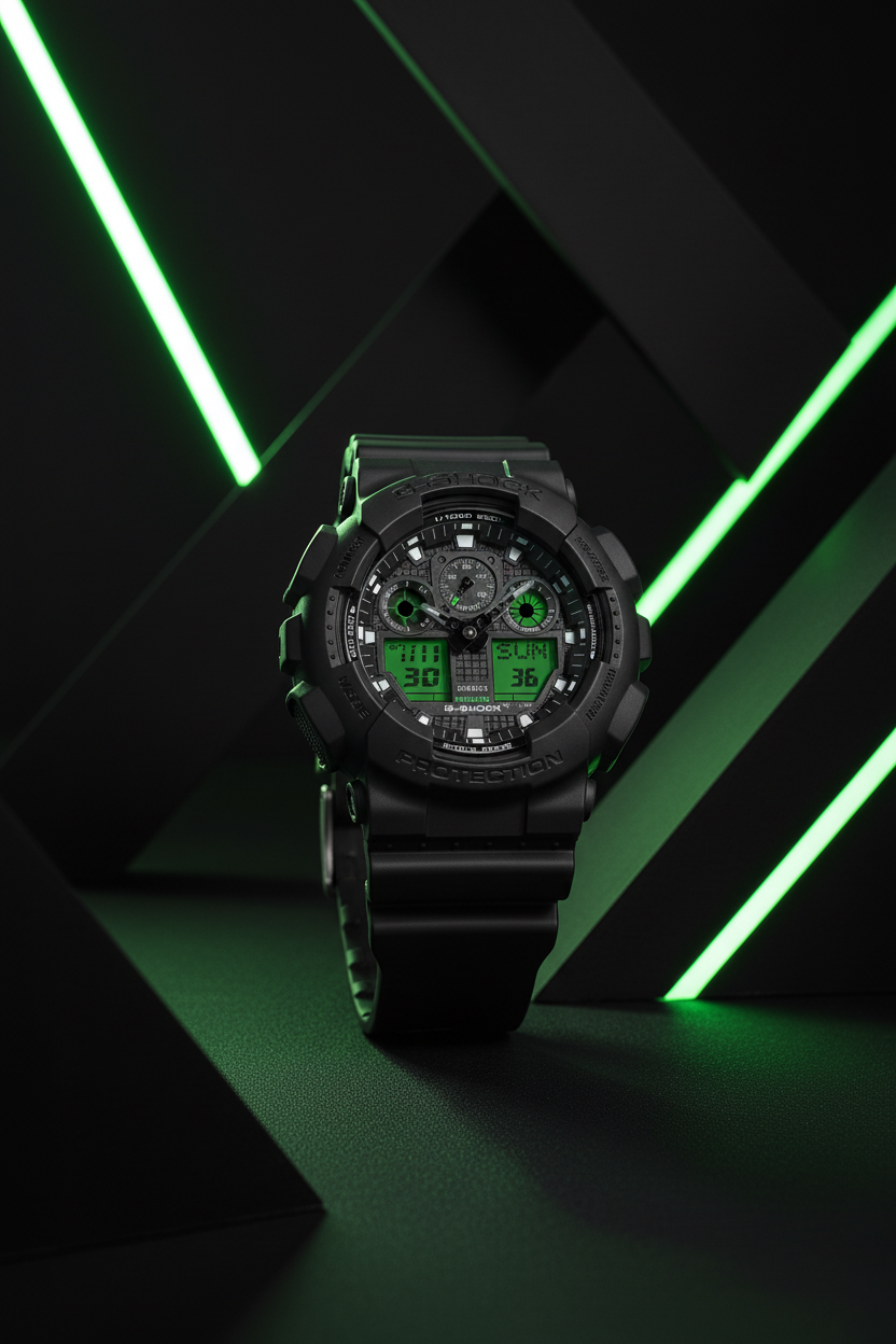 Reloj Casio G-Shock GA-100BEG-1A Negro