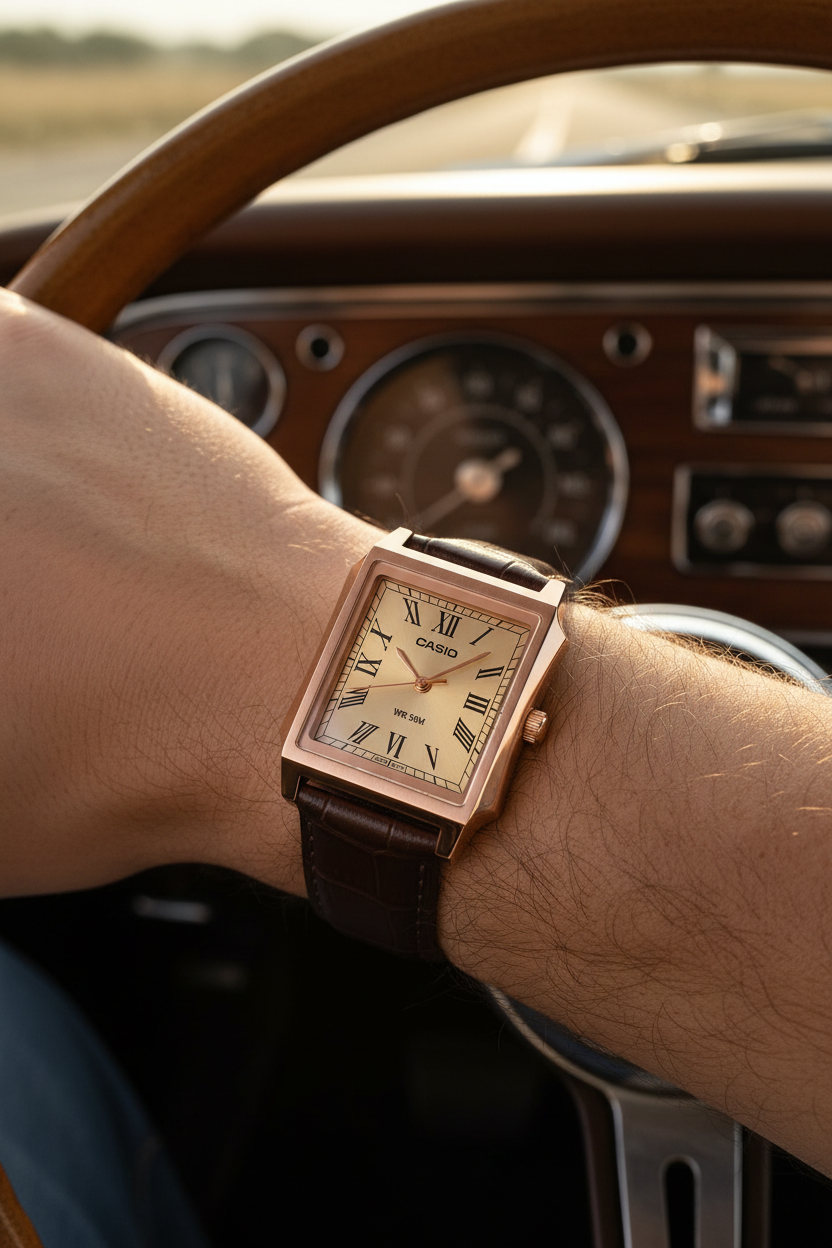 Reloj Casio MTP-B190RGL-9BV Café