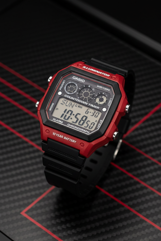 Reloj Casio AE-1300WH-4AV Rojo