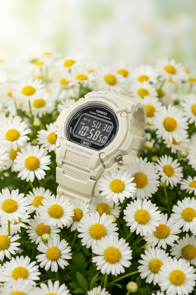 Reloj Casio W-219HC-8BV Blanco