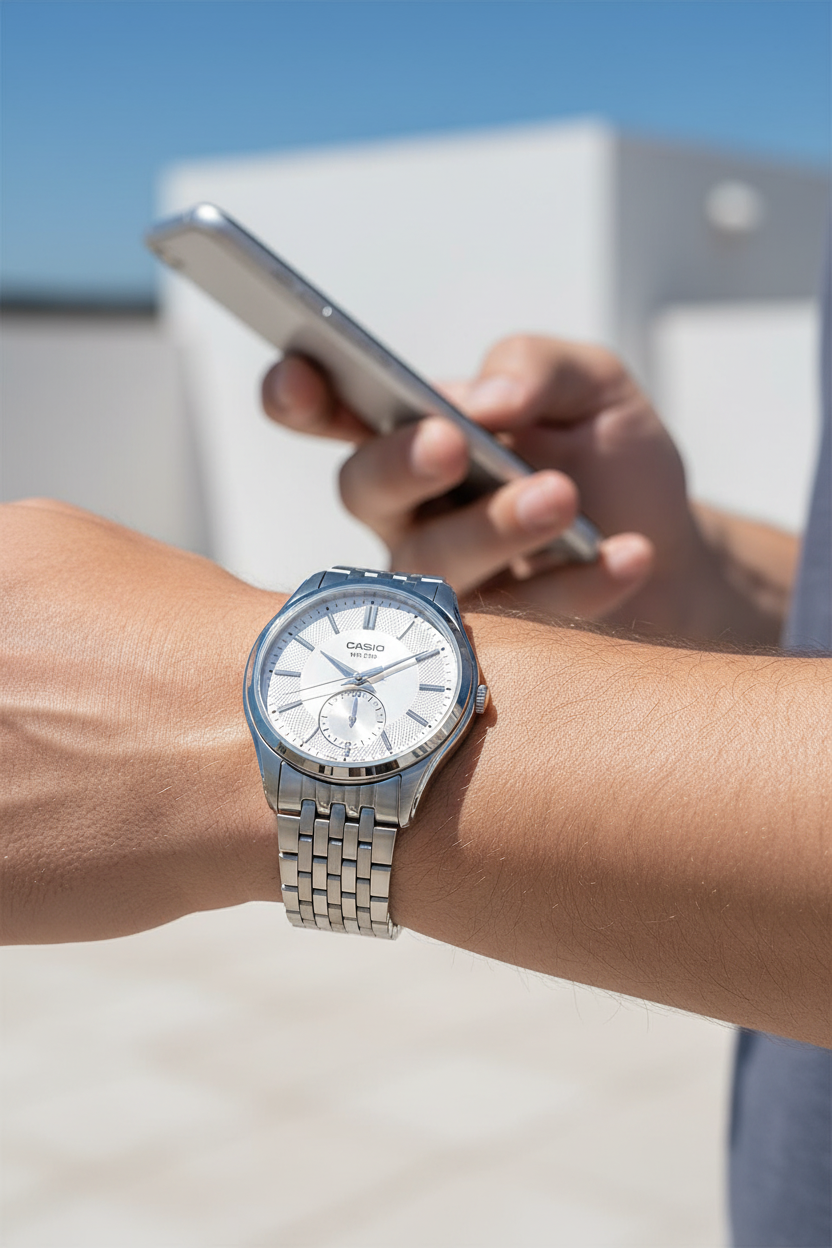 Reloj Casio MTP-B315D-7AV Blanco