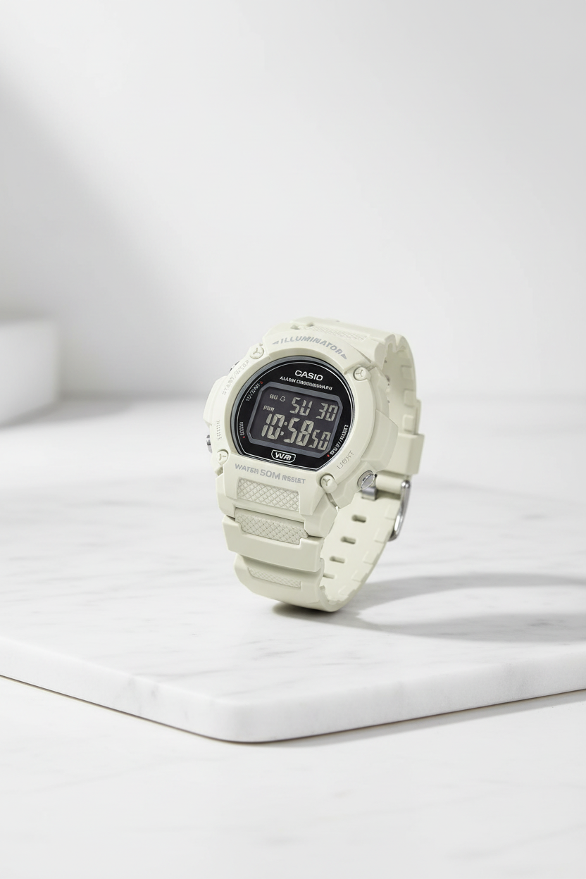 Reloj Casio W-219HC-8BV Blanco