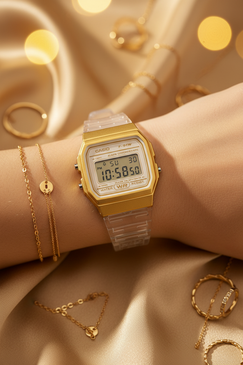 Reloj Casio Vintage F-91WS-7A2 Dorado