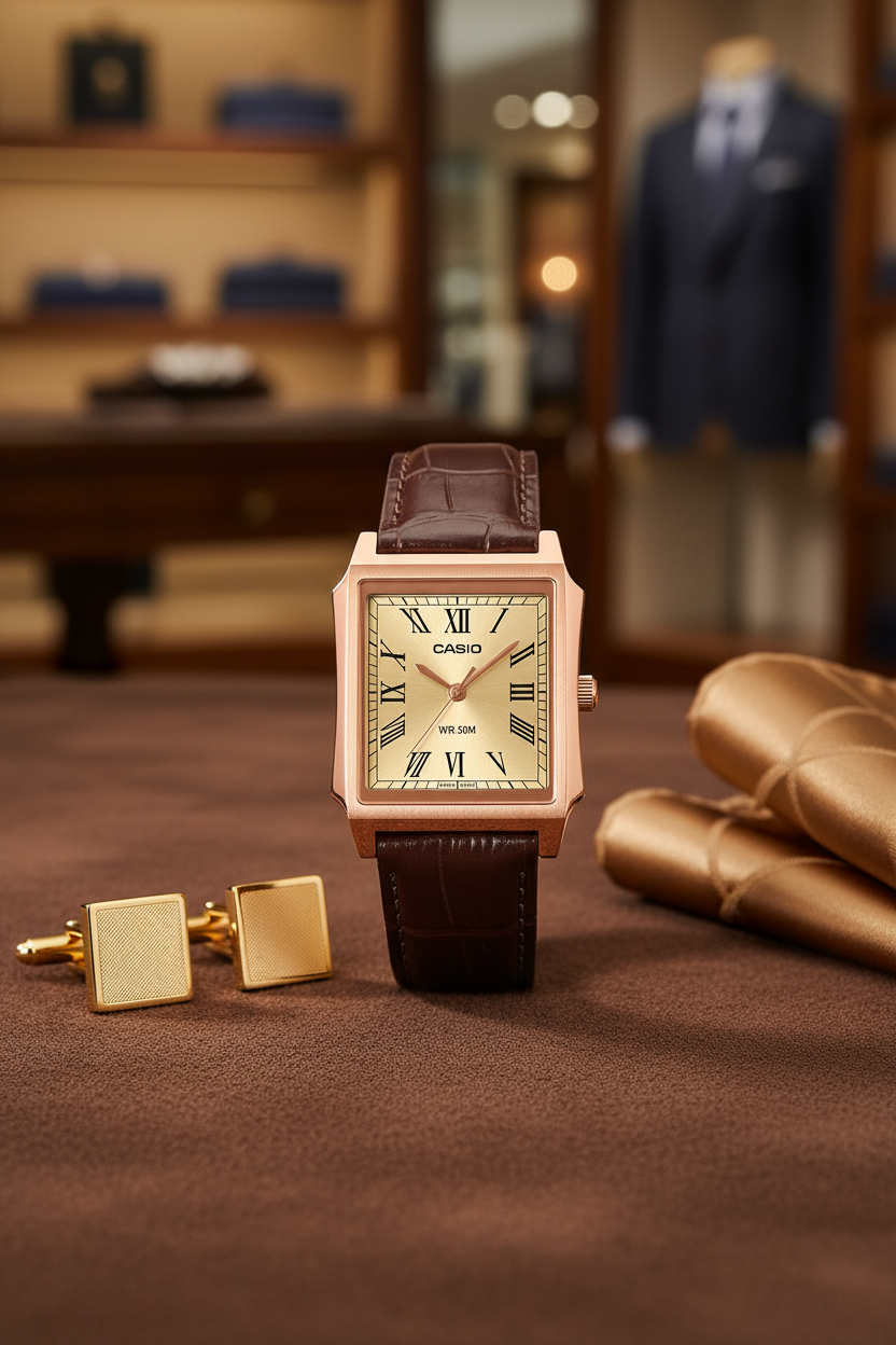 Reloj Casio MTP-B190RGL-9BV Café
