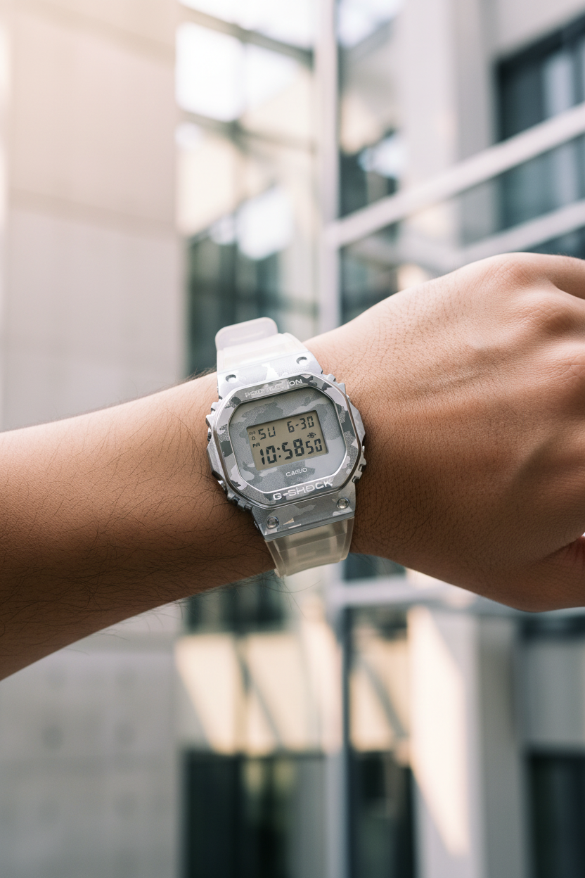 Reloj Casio G-Shock GM-5600SCM-1 Blanco