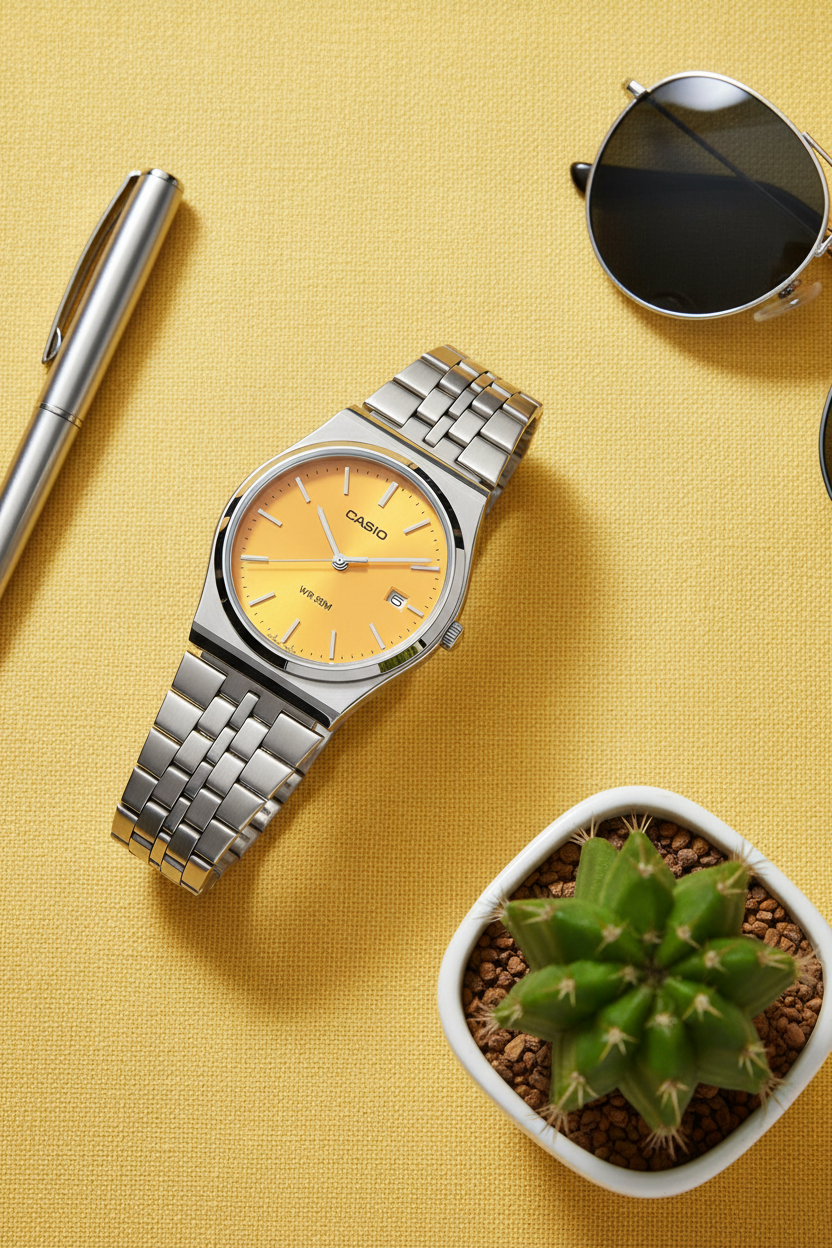 Reloj Casio MTP-B145D-9AV Naranja