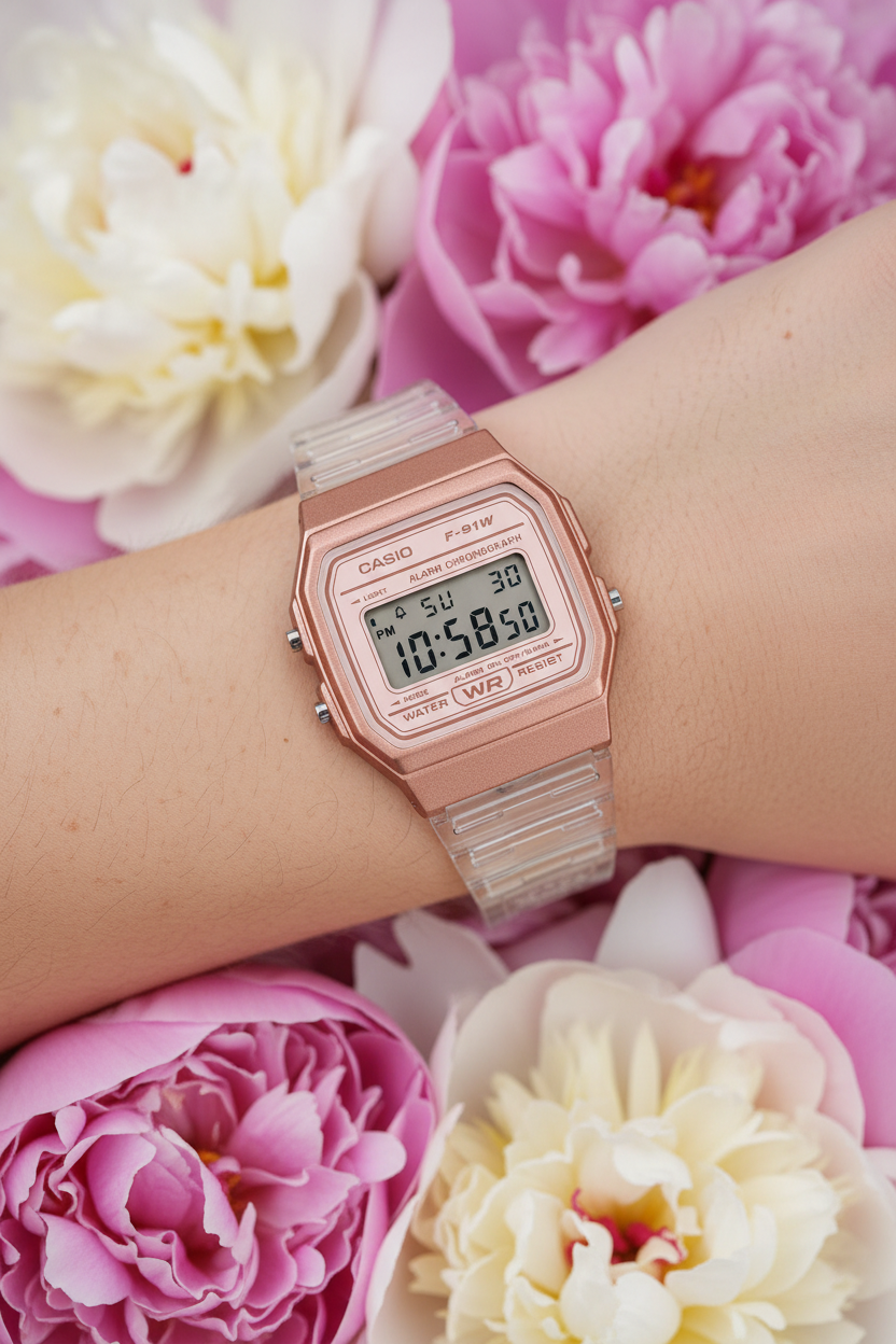 Reloj Casio Vintage F-91WS-7A3 Rosado