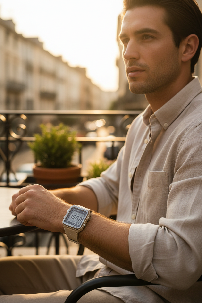Reloj Casio W-221H-8AV Beige