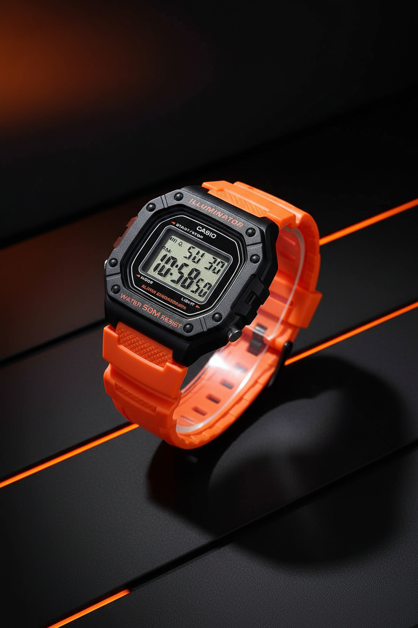 Reloj Casio W-218H-4B2V Naranja