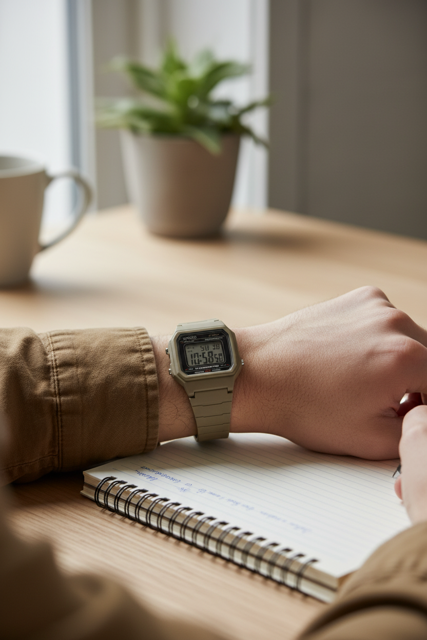 Reloj Casio W-217H-5AV Café
