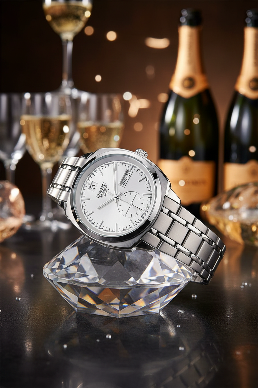 Reloj Casio BEM-150D-7AV Blanco