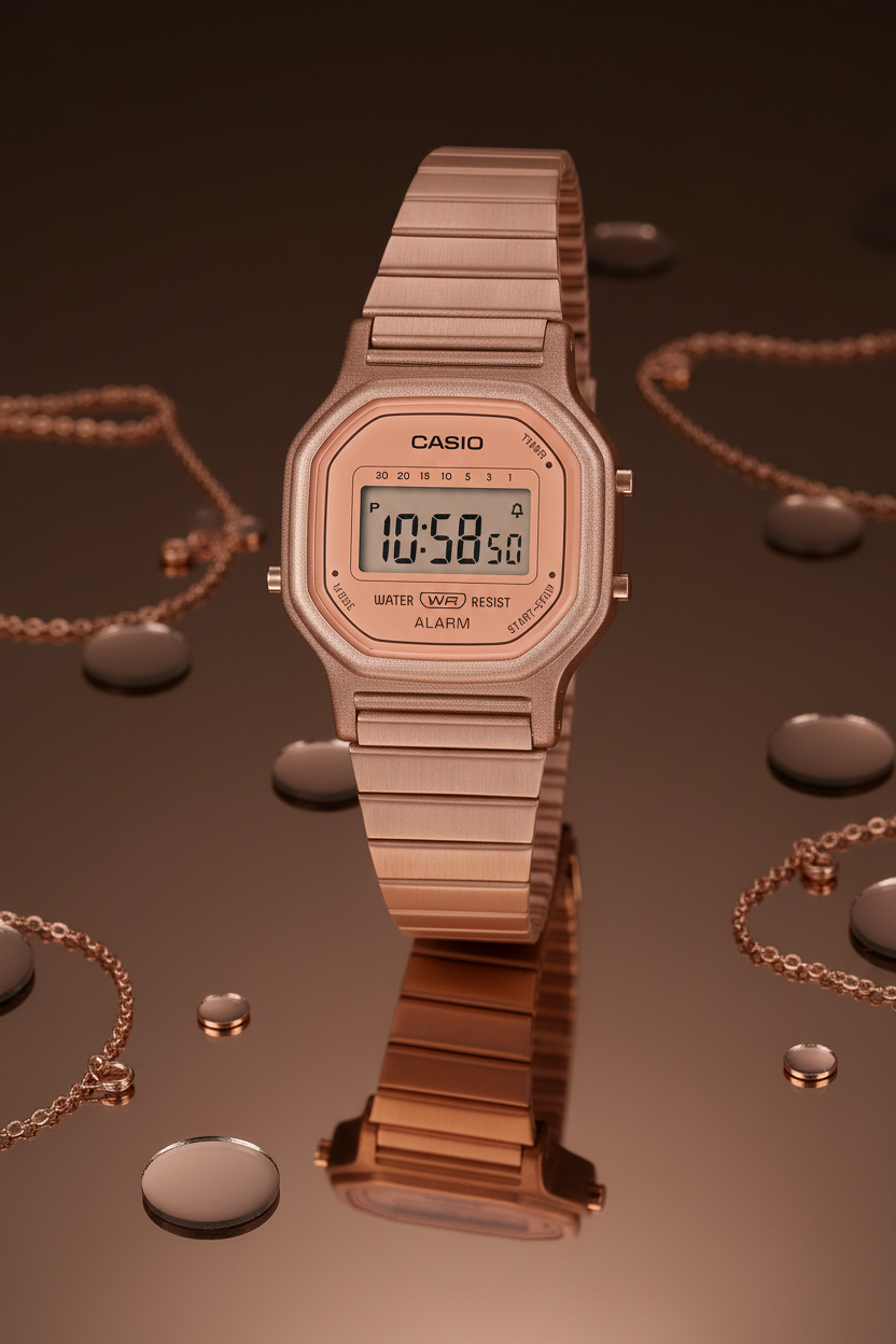 Reloj Casio Vintage LA-11WR-5A Palo Rosa