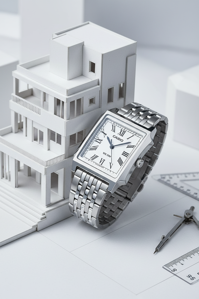 Reloj Casio MTP-B190D-7BV Blanco