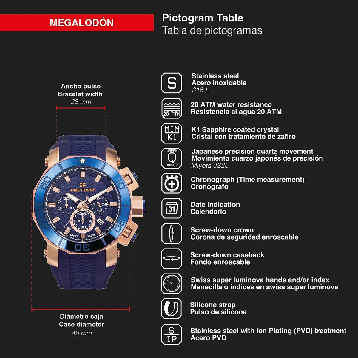 Reloj Time Force TF5019MRB-03