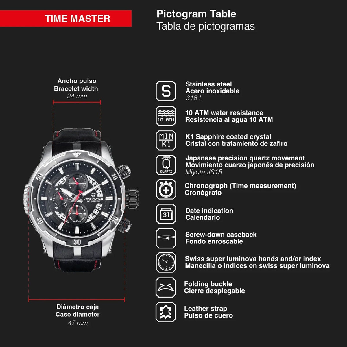 Reloj Time Force TF5022M-01