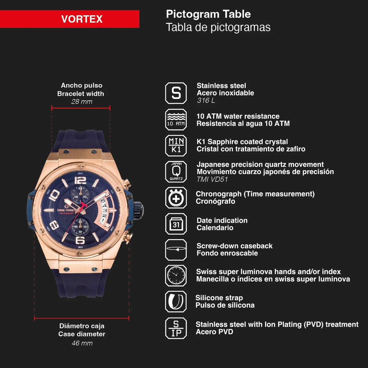 Reloj Time Force TF5024MR-03