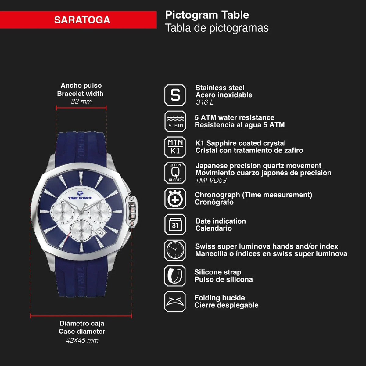 Reloj Time Force TF5029M-03