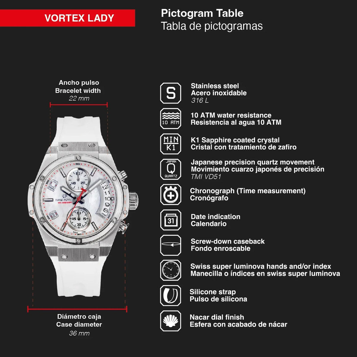 Reloj Time Force TF5039L-N02