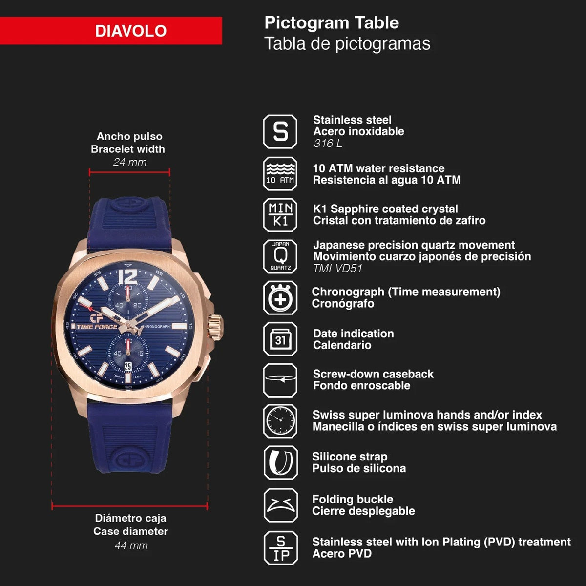 Reloj Time Force TF5045MR-03