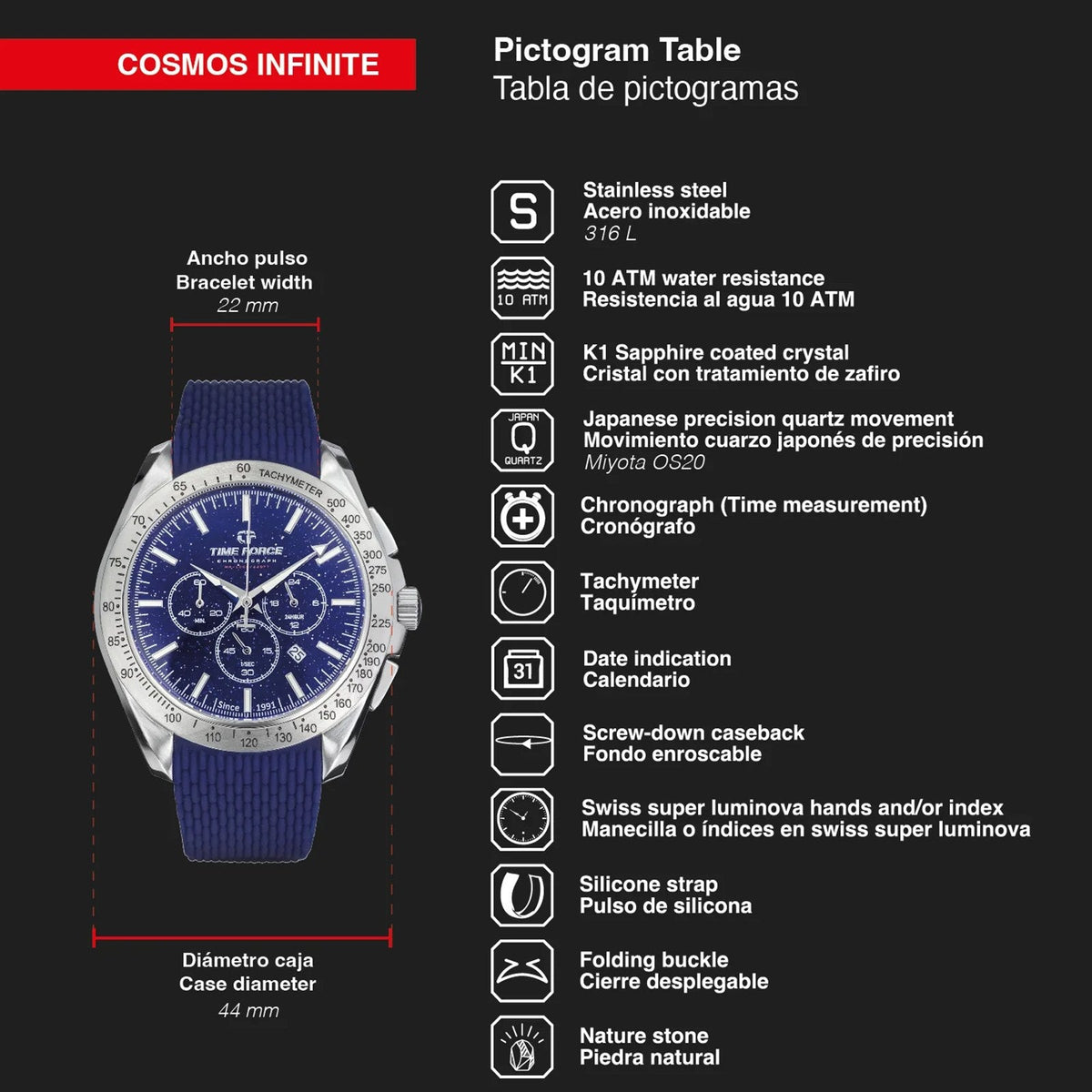 Reloj Time Force TF5049M-03